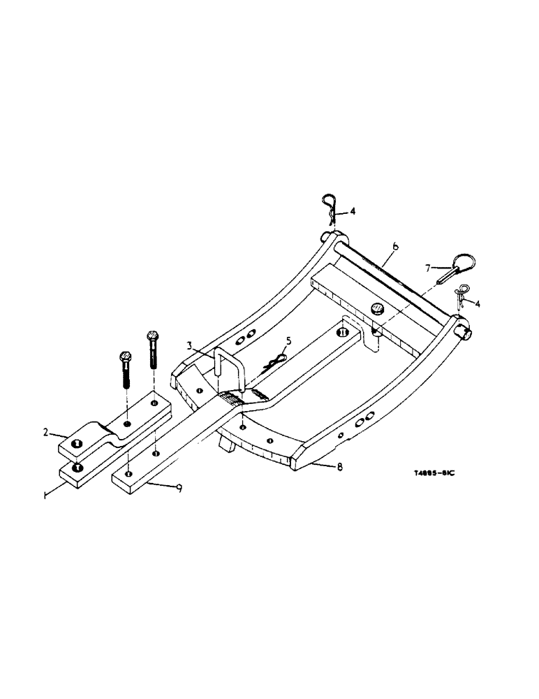 Схема запчастей Case IH 434 - (6-067) - DRAWBAR ATTACHMENTS, 3070836R92, 3070843R92 - ATTACHMENTS (88) - ACCESSORIES