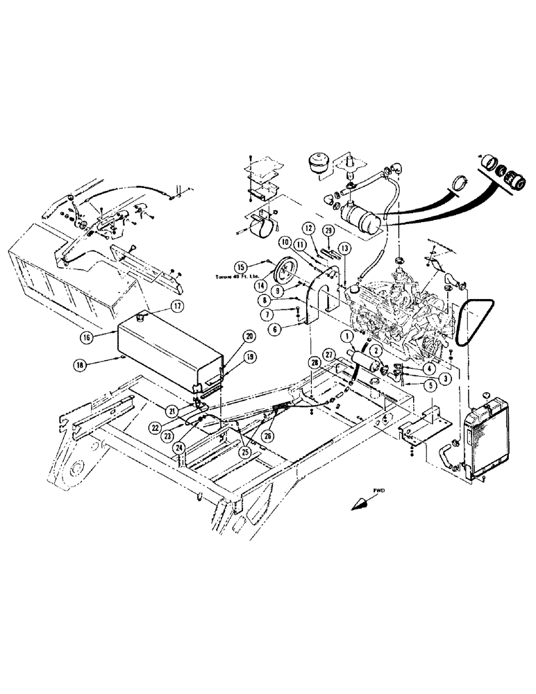 Схема запчастей Case IH 1075 - (036) - ENGINE ACCESSORIES, (CONTD.) (10) - ENGINE