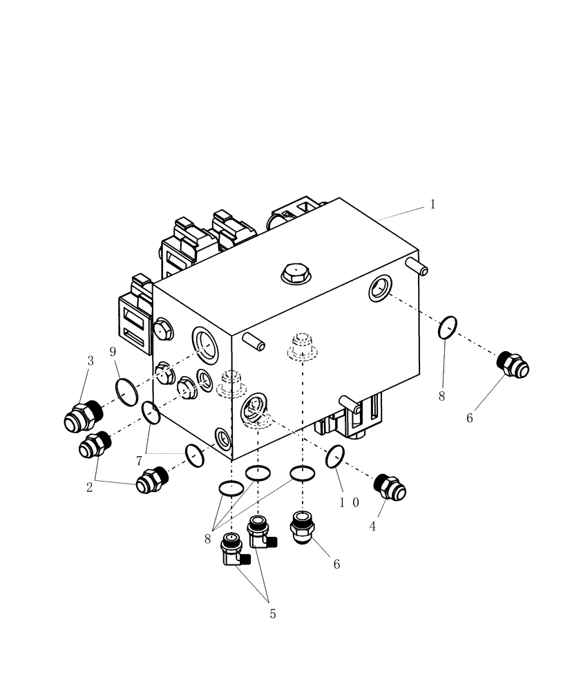 Схема запчастей Case IH WDX1002S - (09.05[01.1]) - MANIFOLD, MAIN, CONNECTORS - NON-DRAPER READY (09) - IMPLEMENT LIFT