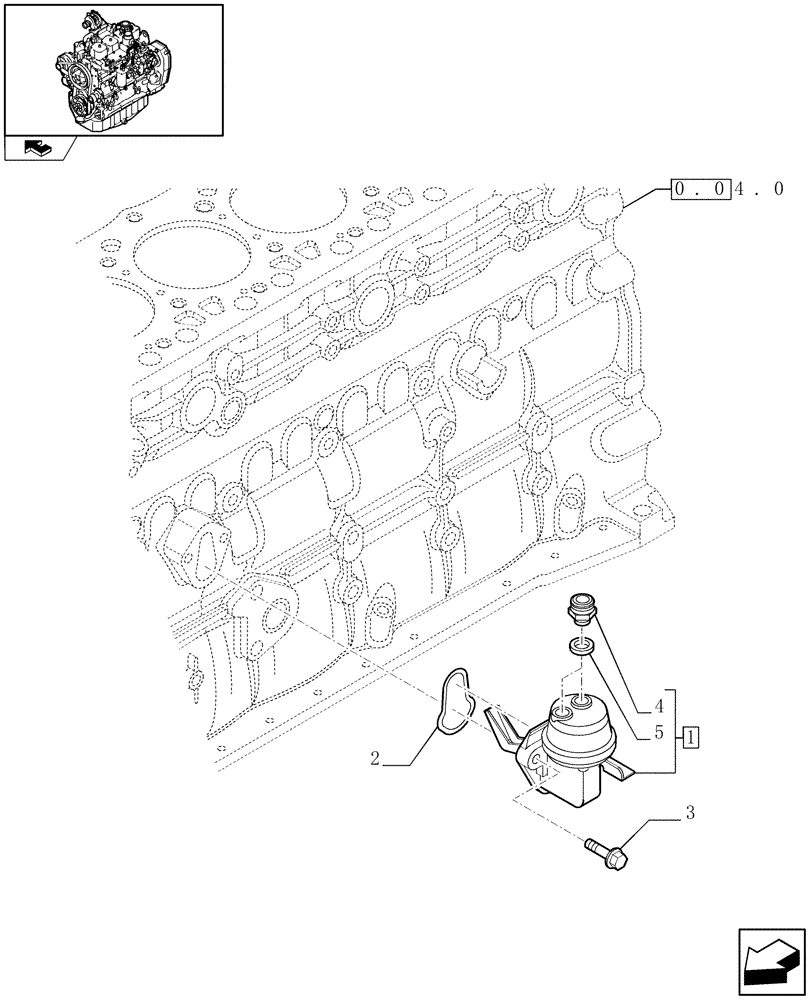 Схема запчастей Case IH F4GE9484A J600 - (0.20.1) - FUEL PUMP (2830121) 