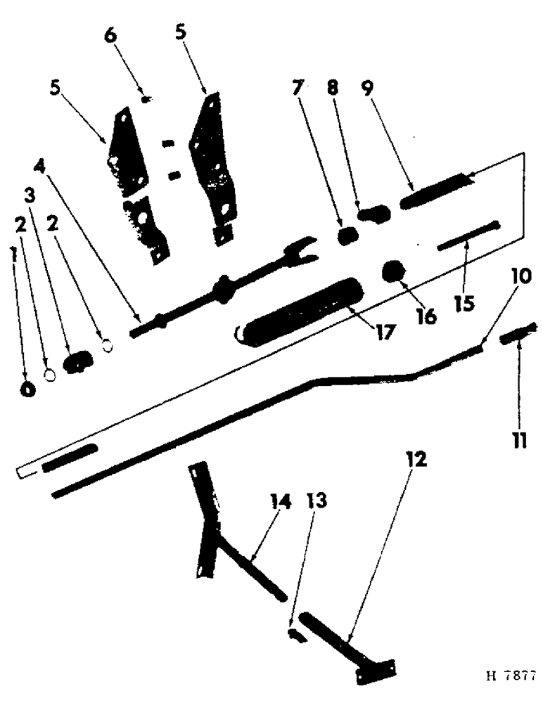 Схема запчастей Case IH 201 - (D-021) - MANUAL REEL LIFT CRANK (58) - ATTACHMENTS/HEADERS