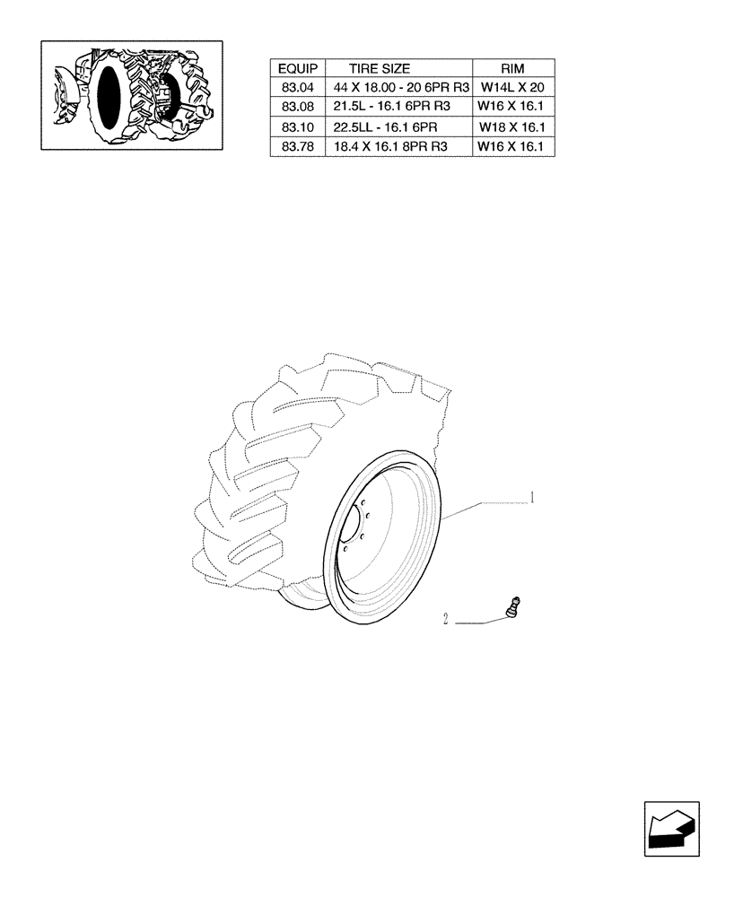 Схема запчастей Case IH JX1060C - (83.00[01]) - DRIVE WHEELS (11) - WHEELS/TRACKS