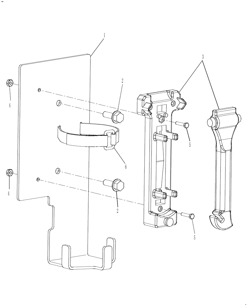 Схема запчастей Case IH FARMALL 45C - (55.102.AA) - FIRE EXTINGUISHER BRACKET (55) - ELECTRICAL SYSTEMS