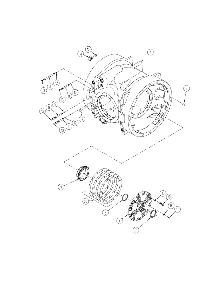 Схема запчастей Case IH STX375 - (06-54) - AXLE ASSY CENTER AND LEFT-HAND CARRIER, STX 375 HEAVY DUTY, STX 440 WHEEL TRACTOR (06) - POWER TRAIN