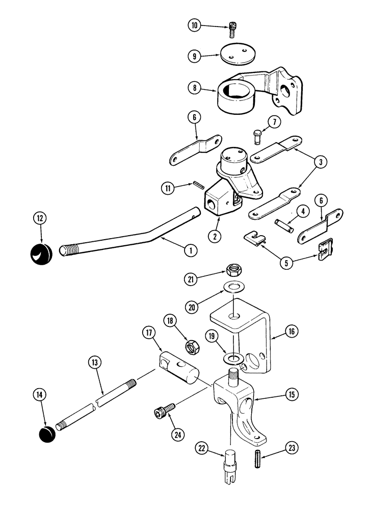 Схема запчастей Case IH 2255 - (8-20) - 1980799C1 CONTROL ASSEMBLY, HYDRAULIC VALVE, DIRECT, TRACTORS WITHOUT CAB (08) - HYDRAULICS