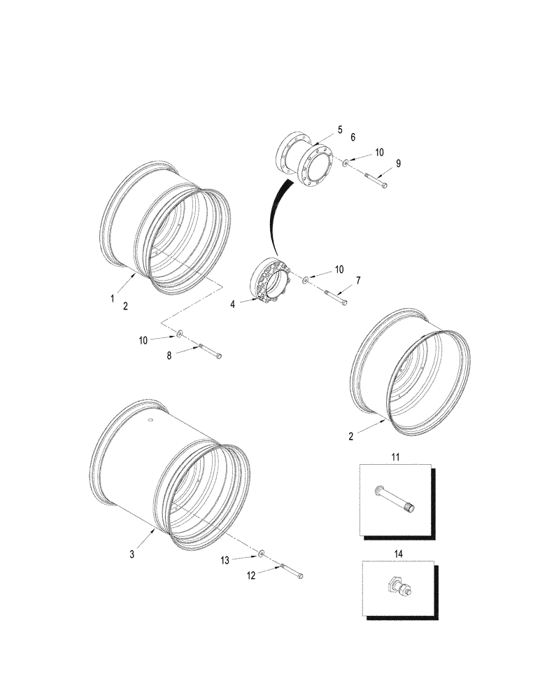 Схема запчастей Case IH STX425 - (06-06) - WHEELS SINGLE AND DUALS WITH SPACERS (06) - POWER TRAIN