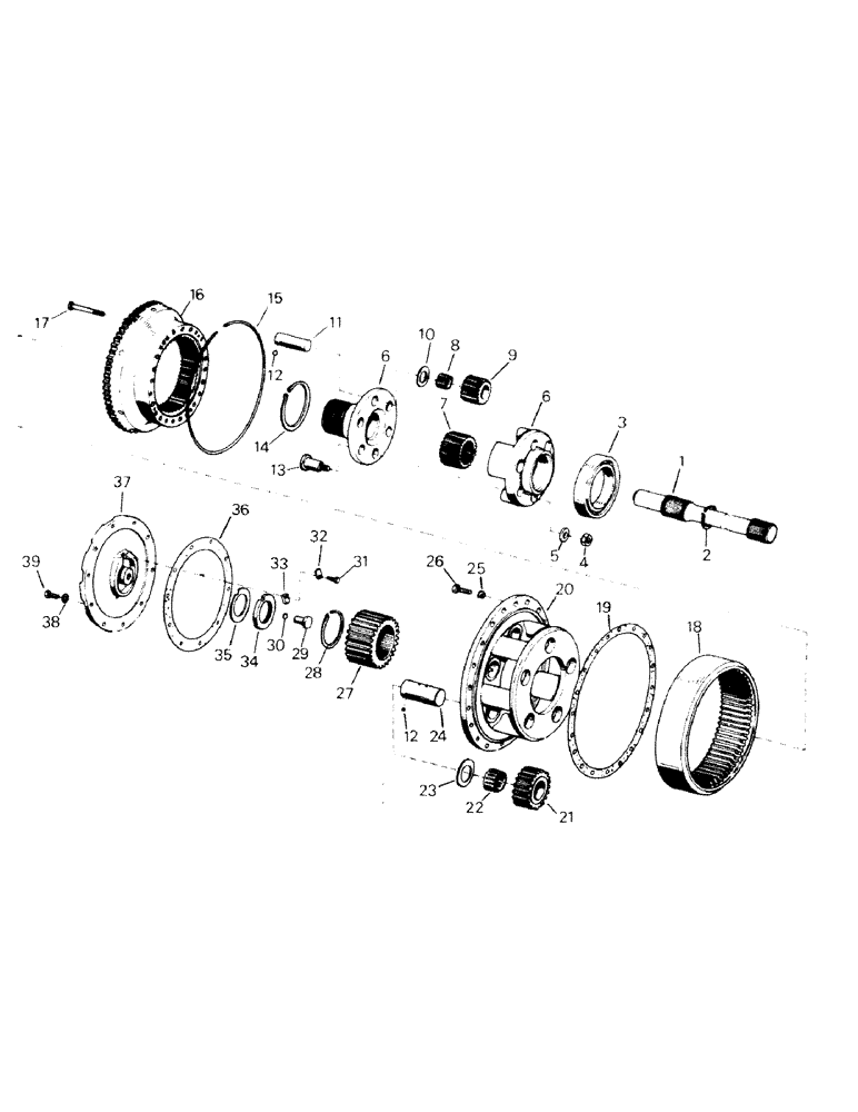 Схема запчастей Case IH RC210 - (04-40) - MODEL 598 PLANETARY, K-598.00/10 (04) - Drive Train