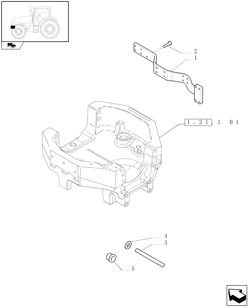 Схема запчастей Case IH PUMA 195 - (1.21.1/02) - (VAR.704) SIDE RAILS (03) - TRANSMISSION