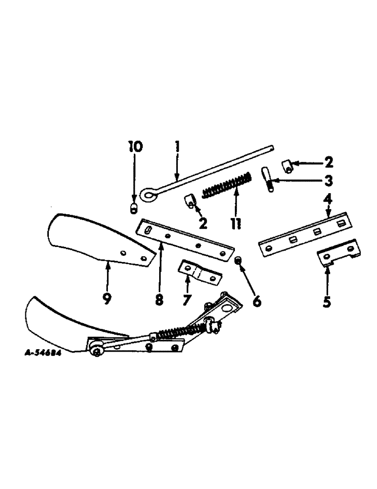 Схема запчастей Case IH 284 - (A-19) - SPRING LOADED WIDE BLADE COVERER 