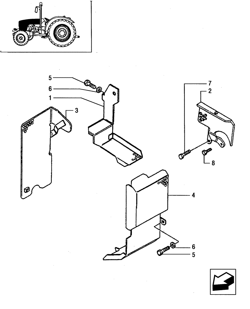 Схема запчастей Case IH JX95 - (1.83.0[04]) - HOODS (08) - SHEET METAL