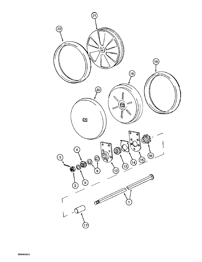 Схема запчастей Case IH 7100 - (9-106) - PRESS WHEEL GANG (09) - CHASSIS/ATTACHMENTS