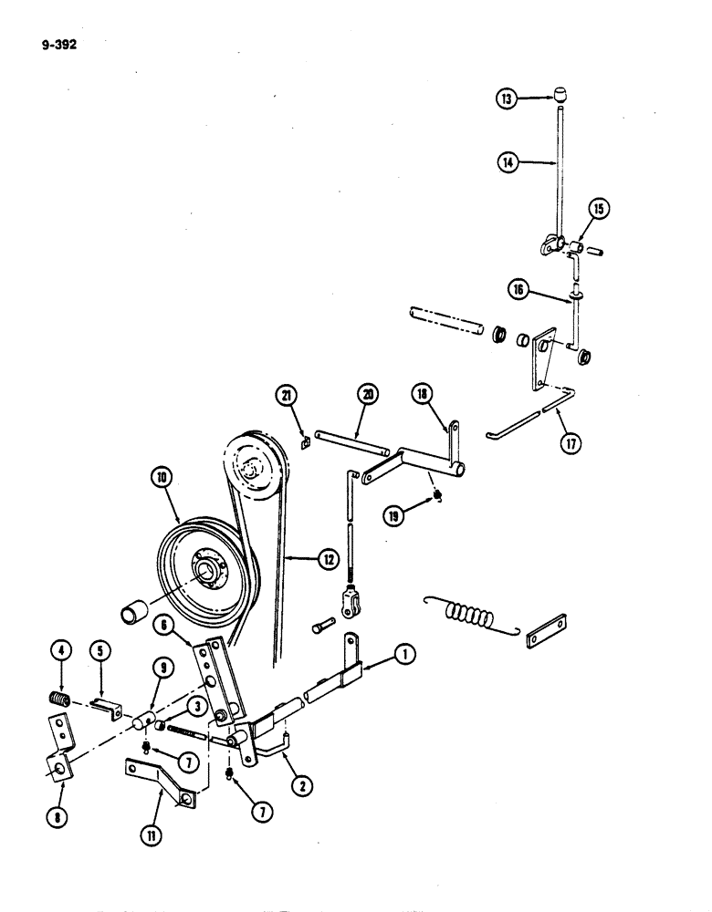 Схема запчастей Case IH 782 - (9-392) - FAN DRIVE AND CONTROLS (09) - CHASSIS ATTACHMENTS