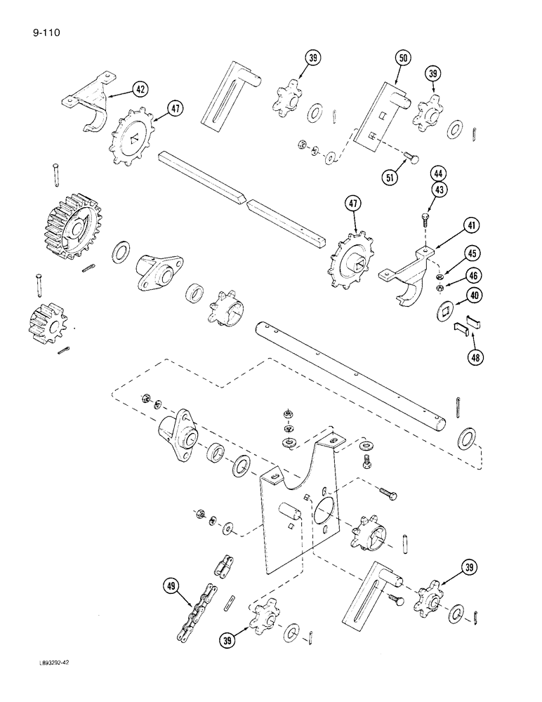 Схема запчастей Case IH 6300 - (9-110) - FERTILIZER DRIVE (09) - CHASSIS/ATTACHMENTS