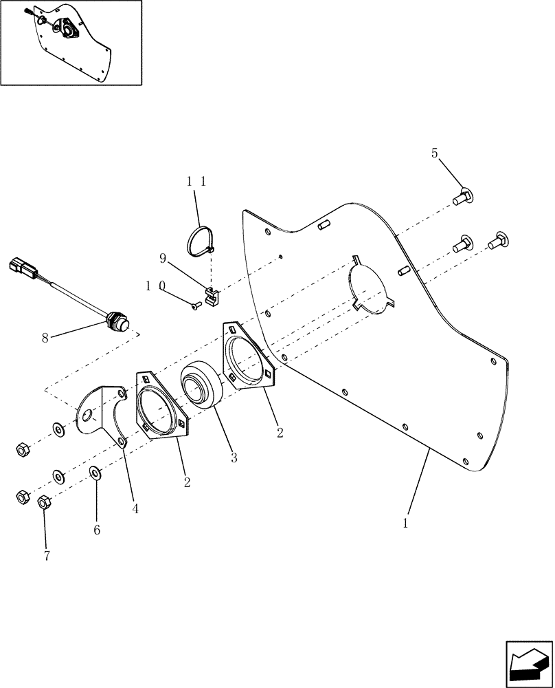 Схема запчастей Case IH 9010 - (66.101.13[04]) - BEARING PLATE - FROM 4/08 - 9010 (66) - THRESHING