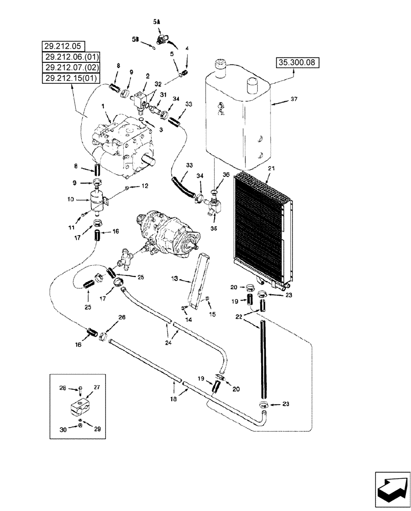 Схема запчастей Case IH 2588 - (10.408.01) - OIL COOLER SYSTEM (10) - ENGINE