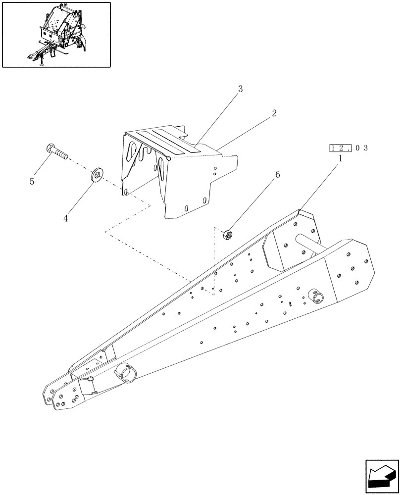 Схема запчастей Case IH RBX562 - (12.02) - STEP, FIXED (12) - MAIN FRAME