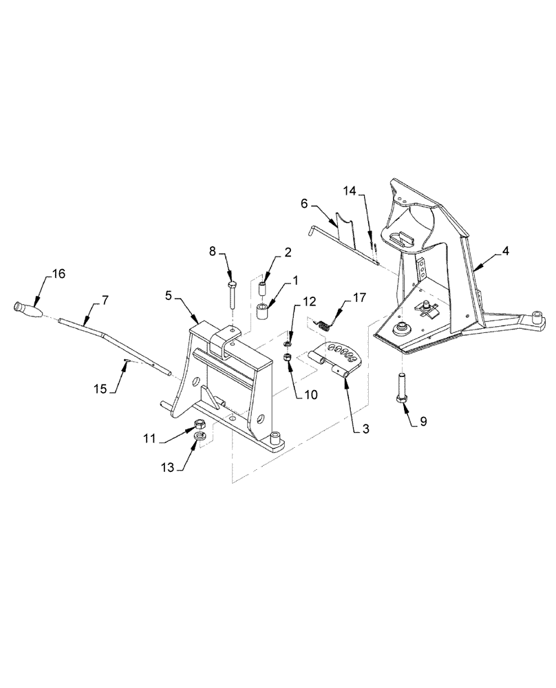 Схема запчастей Case IH BRX160 - (233) - FEMALE HITCH & PIVOT ASSEMBLY 