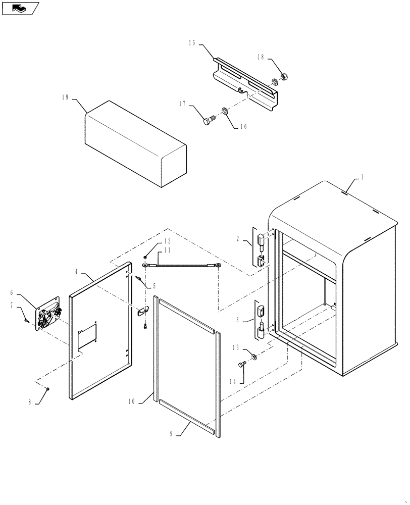 Схема запчастей Case IH TITAN 4030 - (88.100.01) - STORAGE BOX (88) - ACCESSORIES