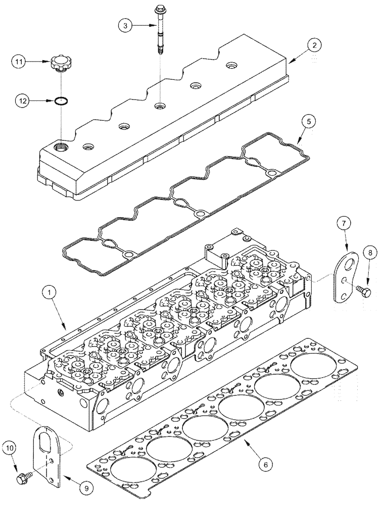 Схема запчастей Case IH SPX4410 - (03-013) - VALVE COVER (01) - ENGINE