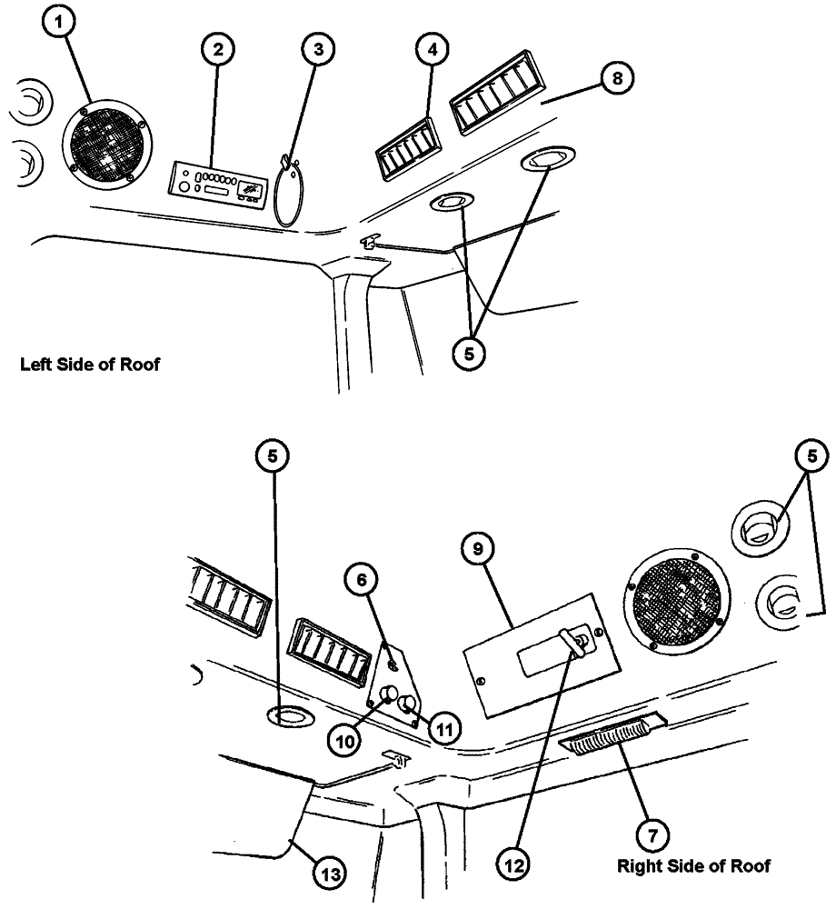 Схема запчастей Case IH FLX4300 - (01-003) - ACCESSORIES (10) - CAB