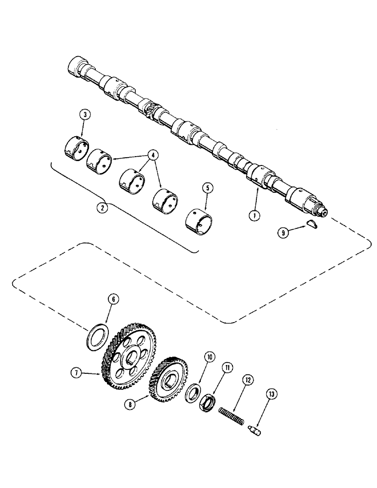 Схема запчастей Case IH 1570 - (026) - CAMSHAFT, 504BDT DIESEL ENGINE (02) - ENGINE