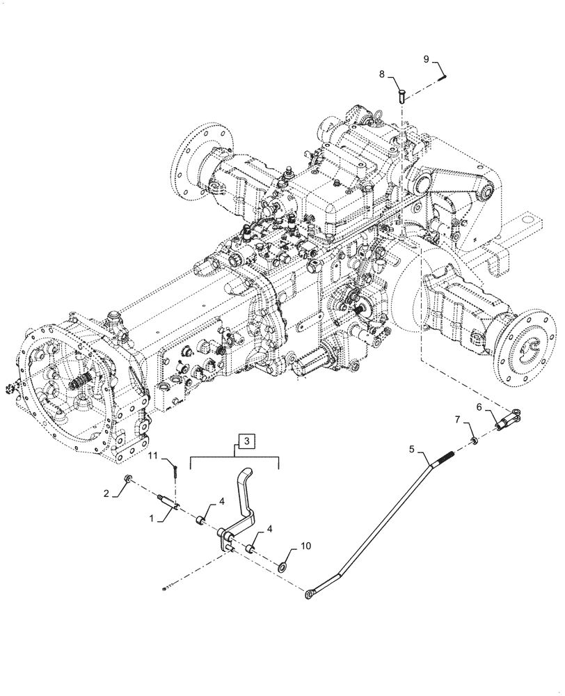 Схема запчастей Case IH FARMALL 55C - (27.106.AL) - DIFFERENTIAL LOCK LEVER (27) - REAR AXLE SYSTEM