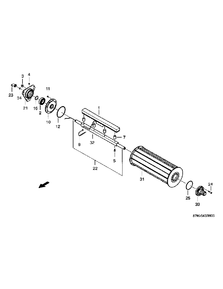 Схема запчастей Case IH 8790 - (117) - FEED ROLLER (60) - PRODUCT FEEDING