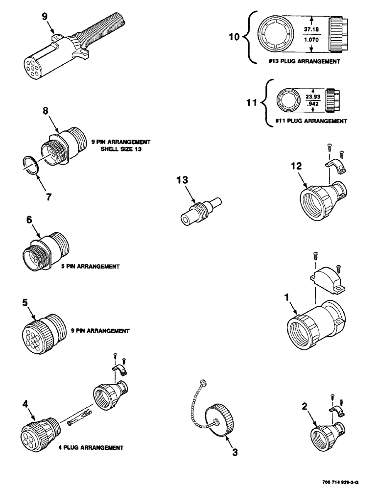 Схема запчастей Case IH 8435 - (4-22) - ELECTRICAL HARNESS SERVICE PARTS (CONTINUED) (06) - ELECTRICAL