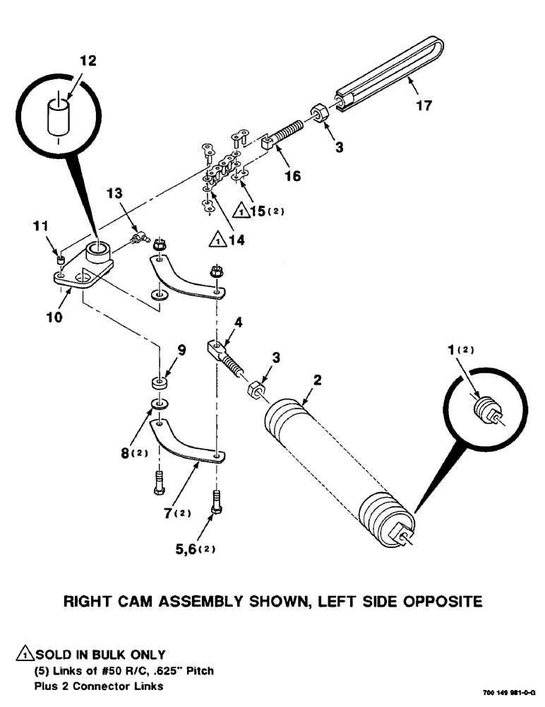 Схема запчастей Case IH DC515 - (5-18) - CAM ASSEMBLY (09) - CHASSIS