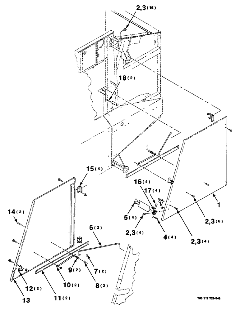 Схема запчастей Case IH 8460 - (7-14) - SHIELDS ASSEMBLY, UPPER SIDE (12) - MAIN FRAME