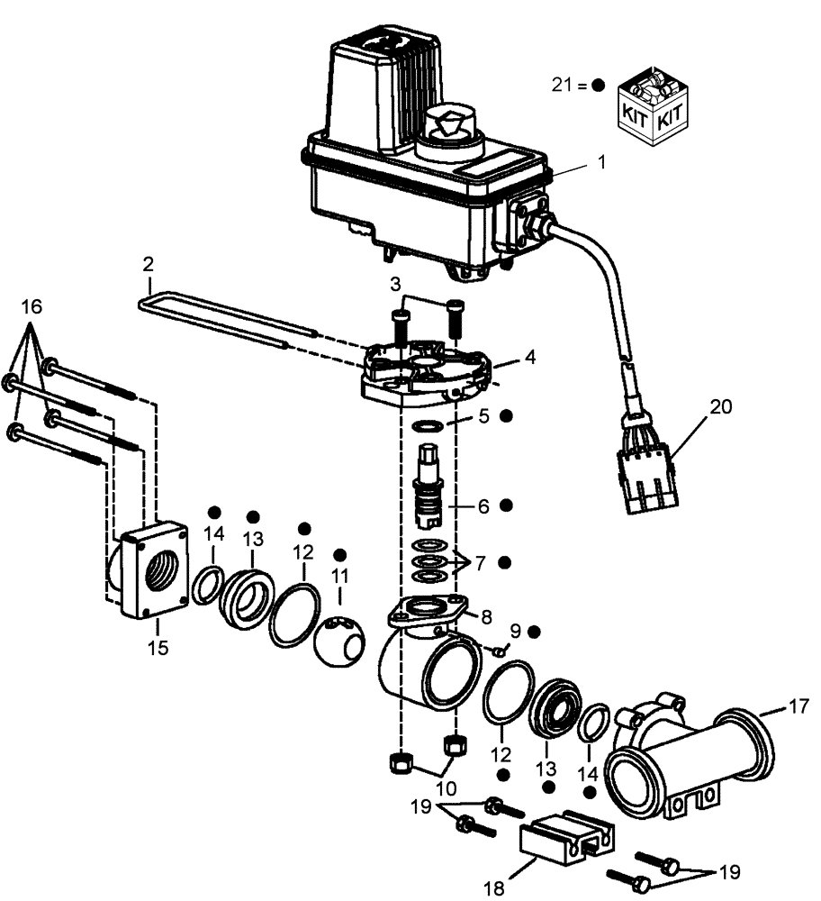 Схема запчастей Case IH 100 - (55.100.10) - ELECTRICAL - BALL VALVE (55) - ELECTRICAL SYSTEMS