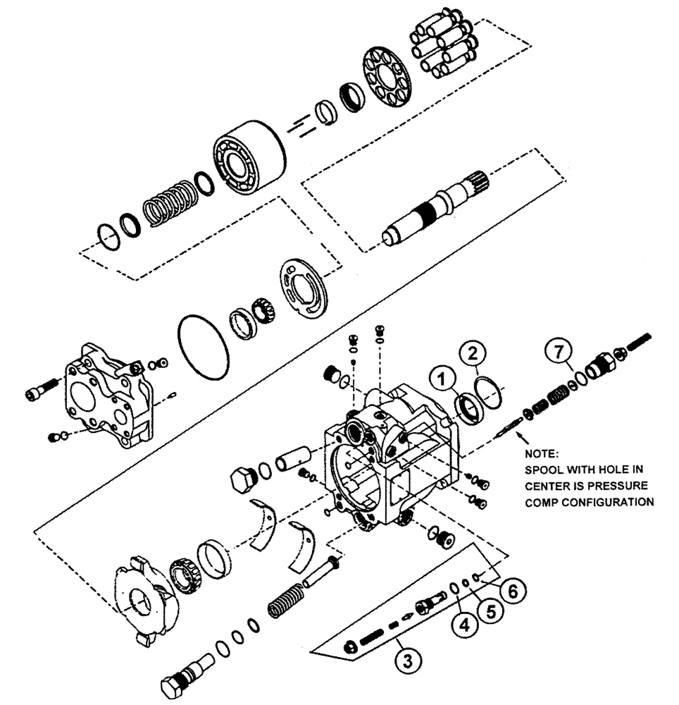 Схема запчастей Case IH FLEX-AIR - (08-004) - PRESS COMP 45 SERIES Hydraulic Components