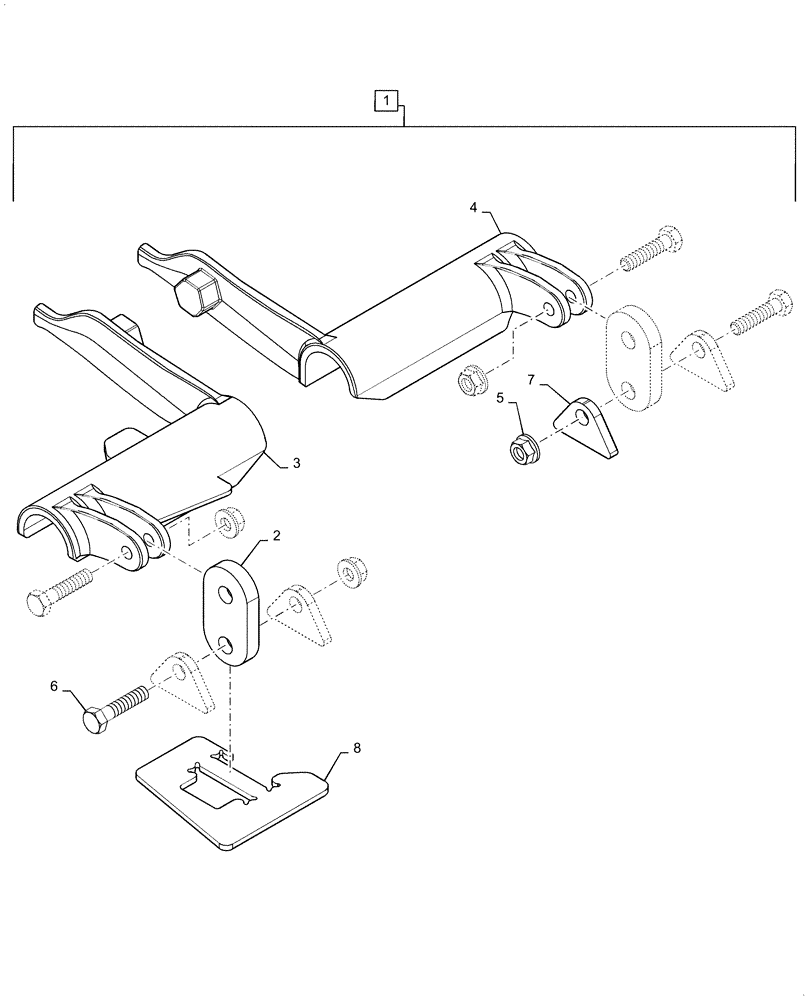 Схема запчастей Case IH 2162 - (09-73) - KIT, FEED DECK FRONT LINK UPGRADE 