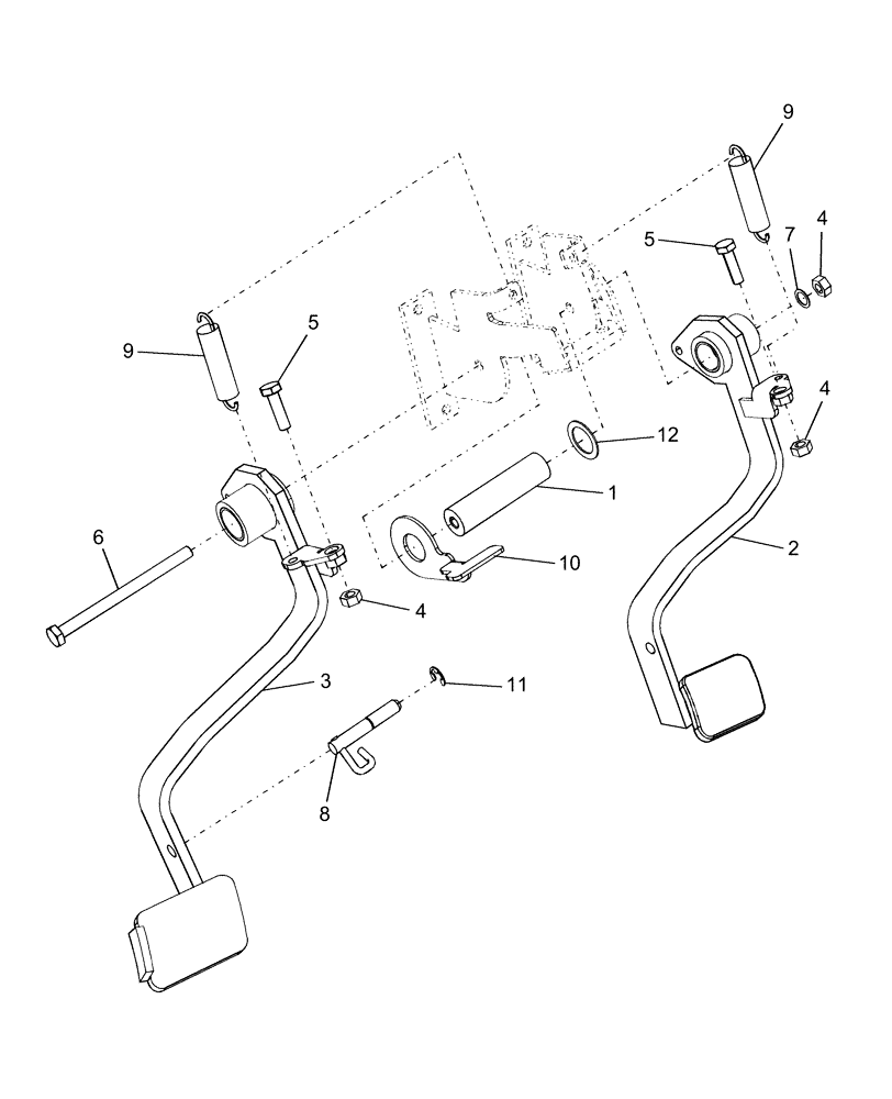 Схема запчастей Case IH FARMALL 40B CVT - (33.202.BN[02]) - BRAKES, DUAL PEDAL (33) - BRAKES & CONTROLS