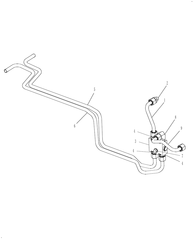 Схема запчастей Case IH FARMALL 40B CVT - (10.400.BE[03]) - OIL COOLER BYPASS VALVE & TUBES (10) - ENGINE