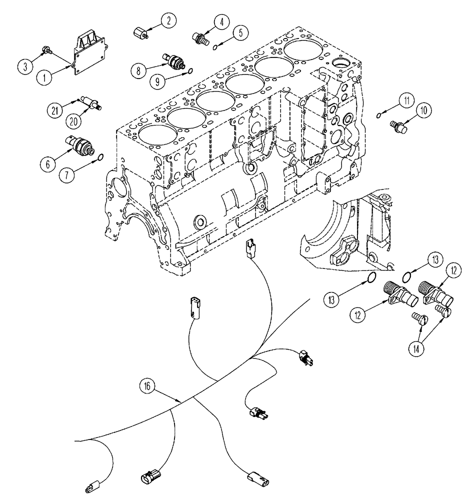 Схема запчастей Case IH FLX3010 - (02-067) - ENGINE - CONTROL MODULE, FLX 3010 (01) - ENGINE