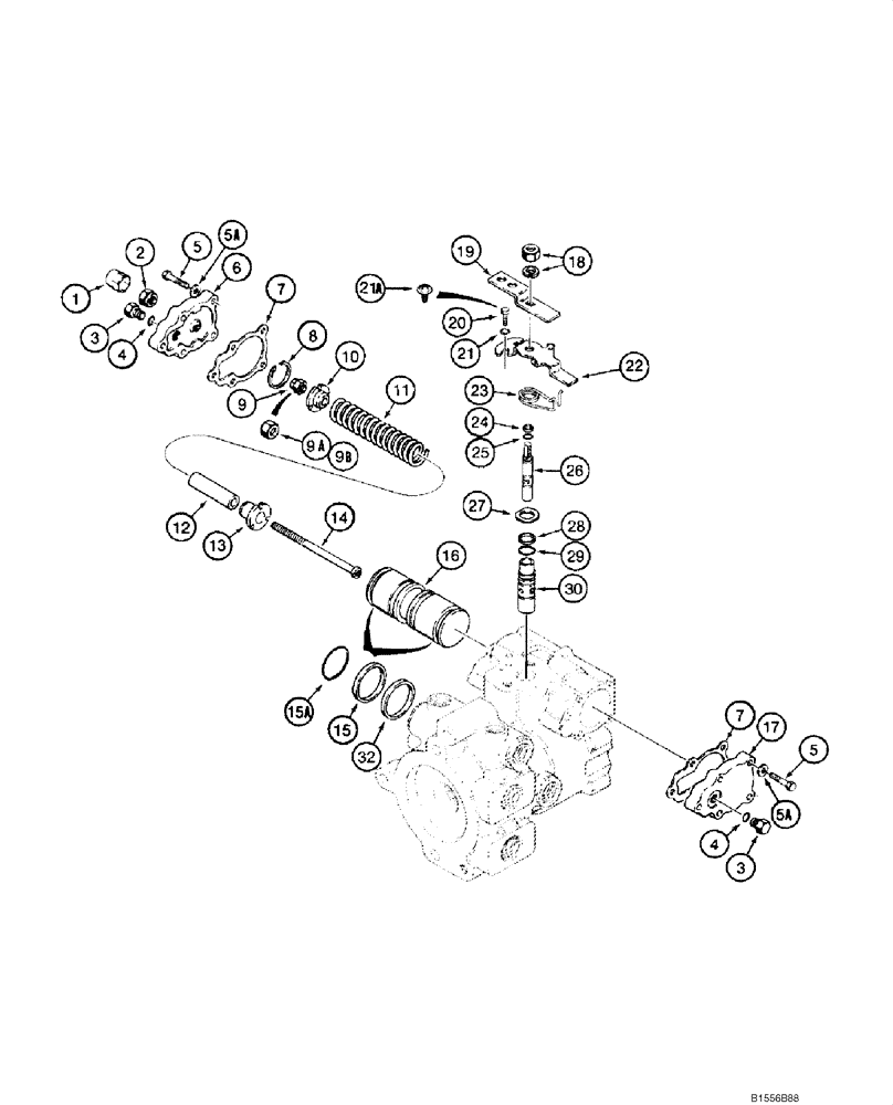 Схема запчастей Case IH 1845C - (06-13A) - PUMP ASSY, TANDEM, - JAF0339423 (06) - POWER TRAIN