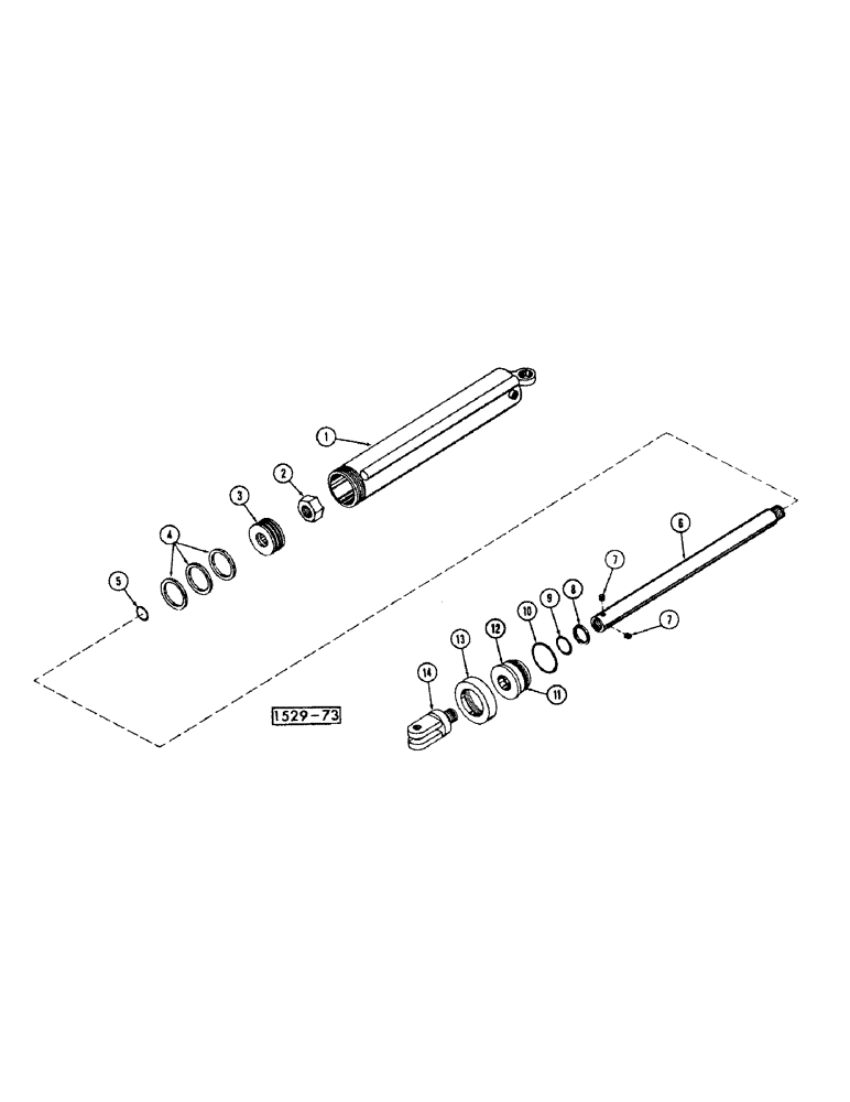 Схема запчастей Case IH 1529 - (178) - TREE SHEAR CYLINDER, 18" 