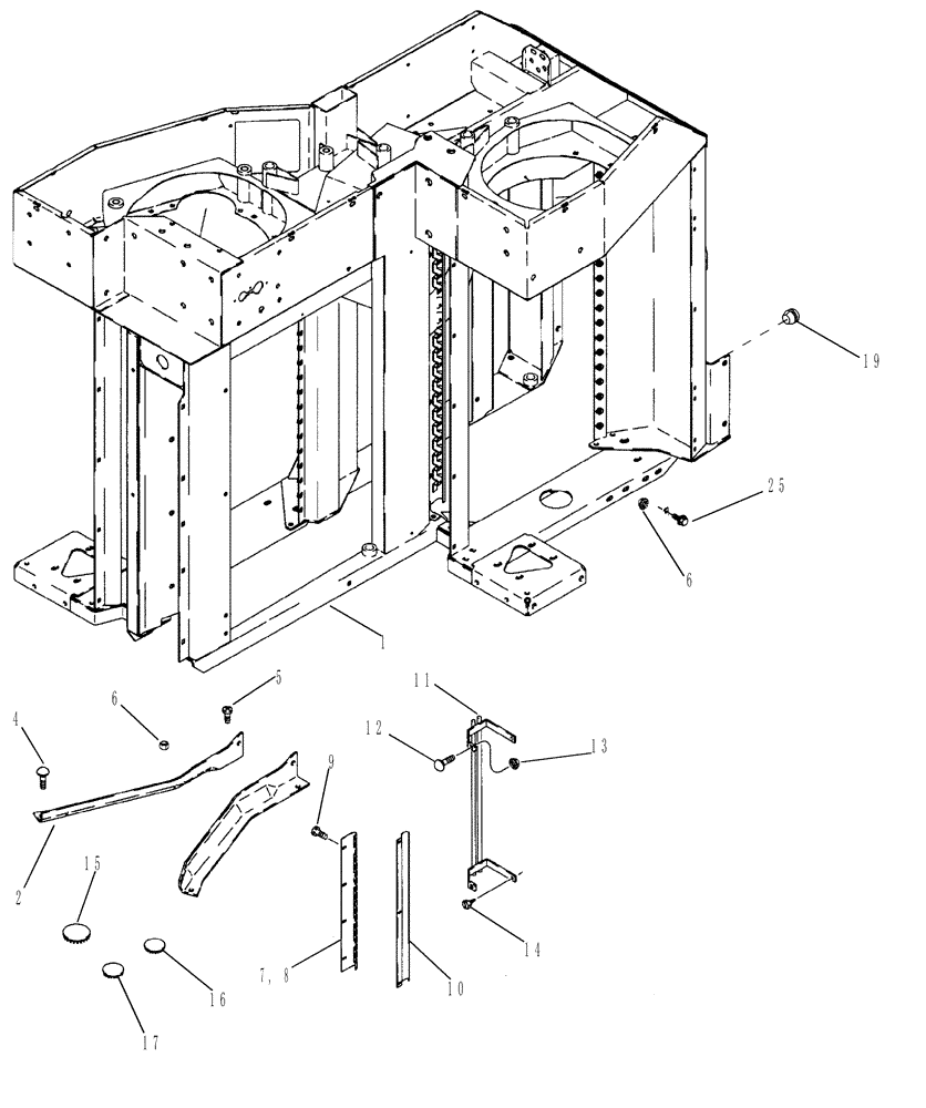 Схема запчастей Case IH 625 - (60.600.42) - DRUM HOUSING SERVICE KIT (60) - PRODUCT FEEDING