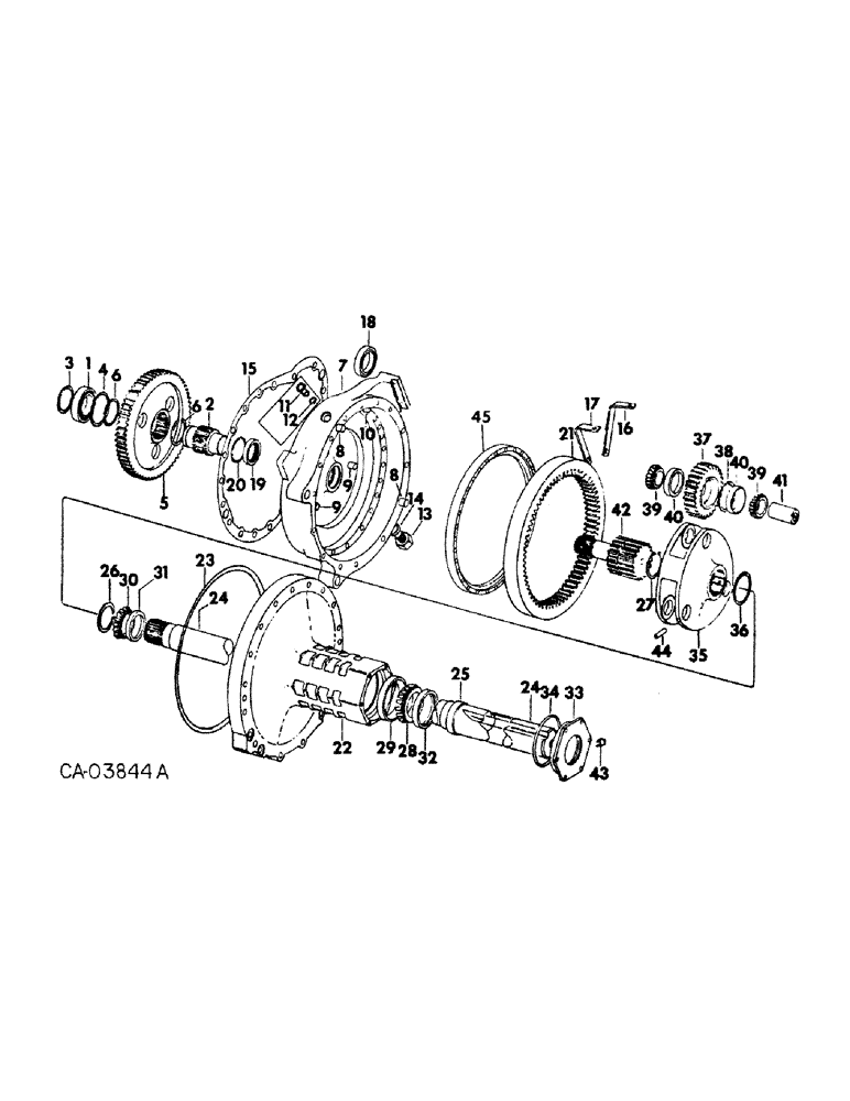 Схема запчастей Case IH 1586 - (07-13) - DRIVE TRAIN, REAR DRIVE AXLE (04) - Drive Train