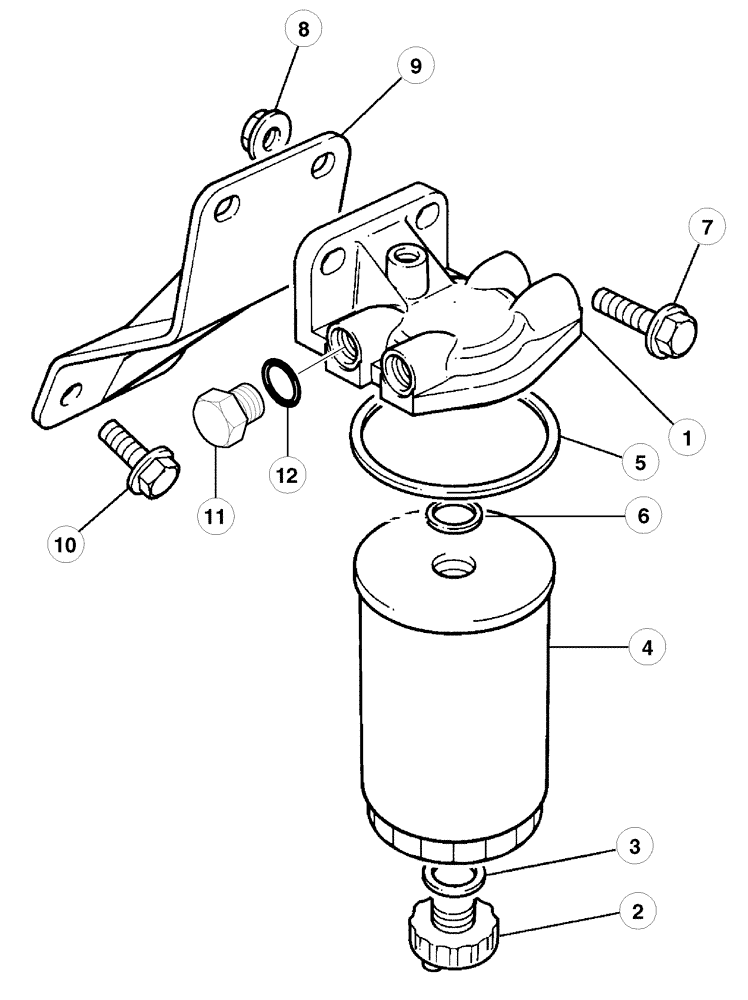 Схема запчастей Case IH CX90 - (03-01) - FUEL FILTER (03) - FUEL SYSTEM