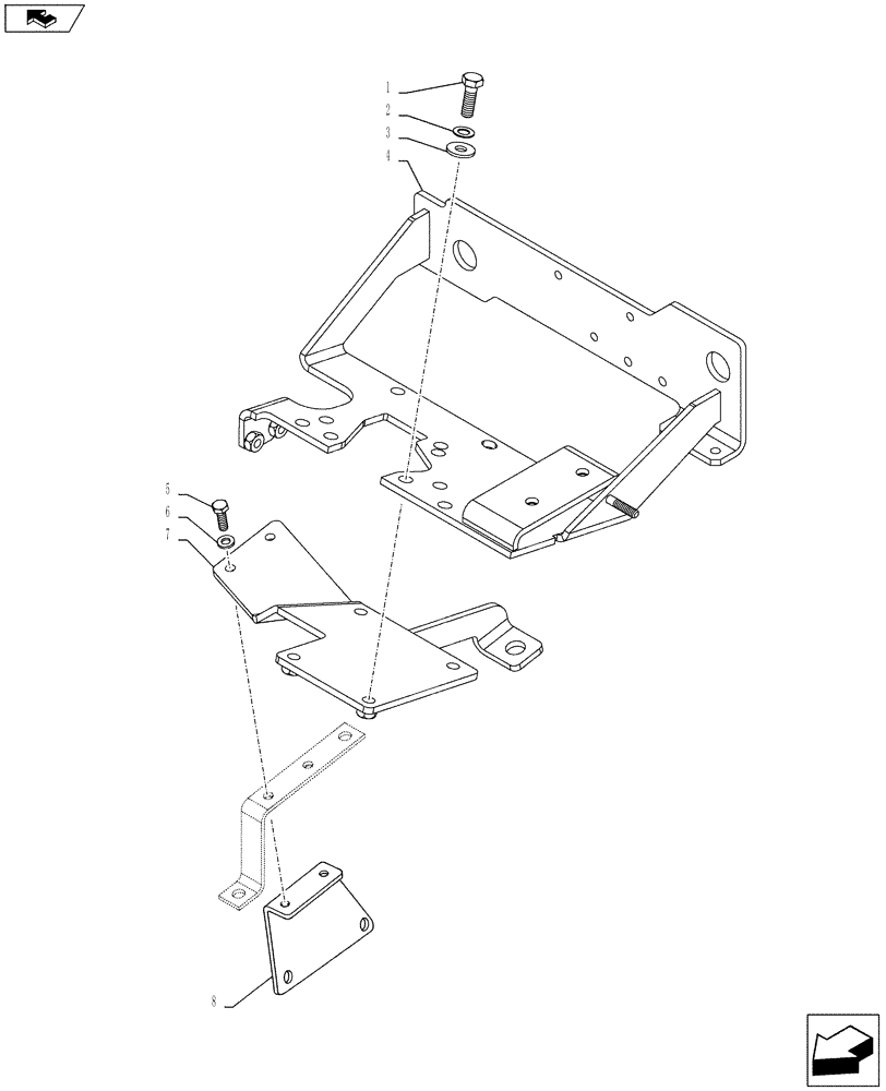 Схема запчастей Case IH PUMA 185 - (33.224.0102[11]) - ABS SYSTEM - PNEUMATIC TRAILER BRAKE - CONTROL VALVE SUPPORT BRACKETS (VAR. 743966-743967) (33) - BRAKES & CONTROLS