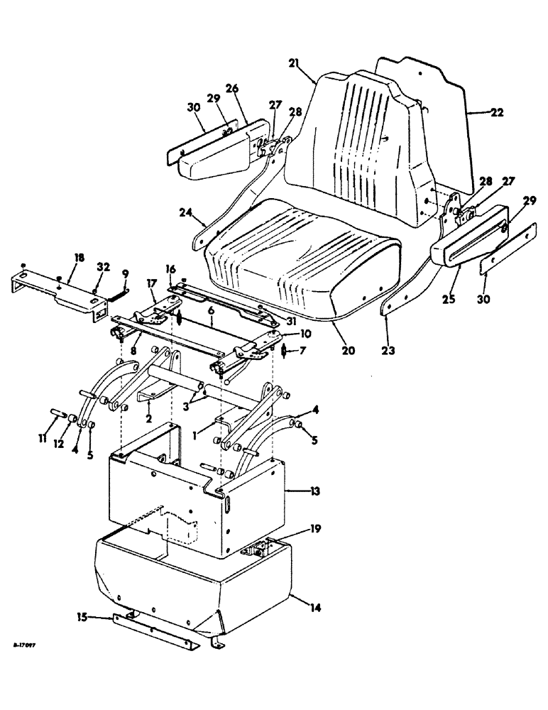 Схема запчастей Case IH 2756 - (M-05) - SEATS AND MISCELLANEOUS, HYDRAULIC SEAT ATTACHMENT (10) - OPERATORS PLATFORM