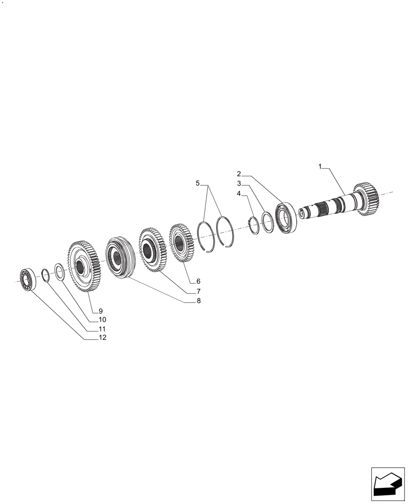 Схема запчастей Case IH FARMALL 140A - (21.140.AE[06]) - TRANSMISSION - GEARS & SHAFT 8+8 POWER SHUTTLE, 16+8 (POWER SHUTTLE / MECHANICAL) - 30 KM (21) - TRANSMISSION