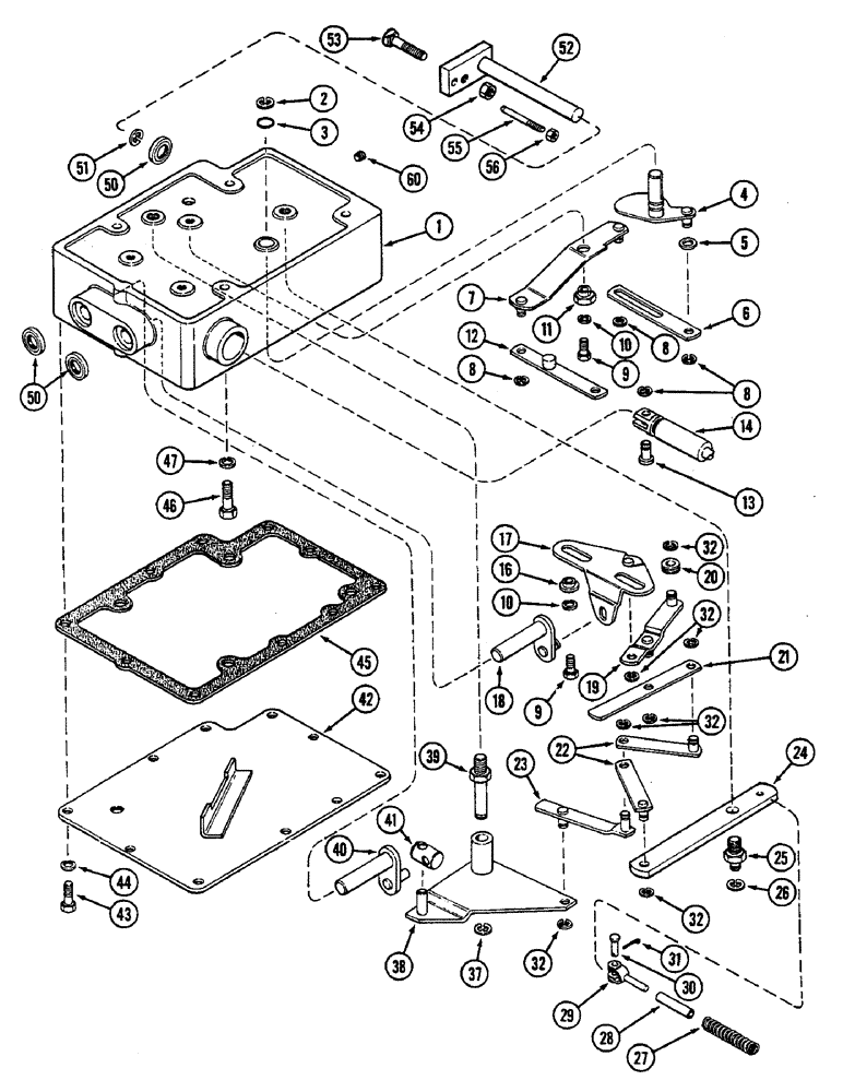 Схема запчастей Case IH 2290 - (8-468) - DRAFT CONTROL SENSING LINKAGE, TRANSMISSION SERIAL NUMBER 10203915 AND AFTER (08) - HYDRAULICS