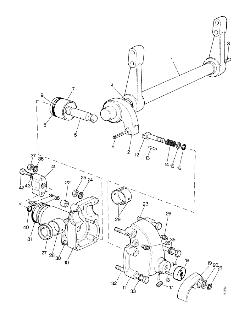 Схема запчастей Case IH 1490 - (L01-1) - RAMSHAFT AND RAM CYLINDER (09) - IMPLEMENT LIFT