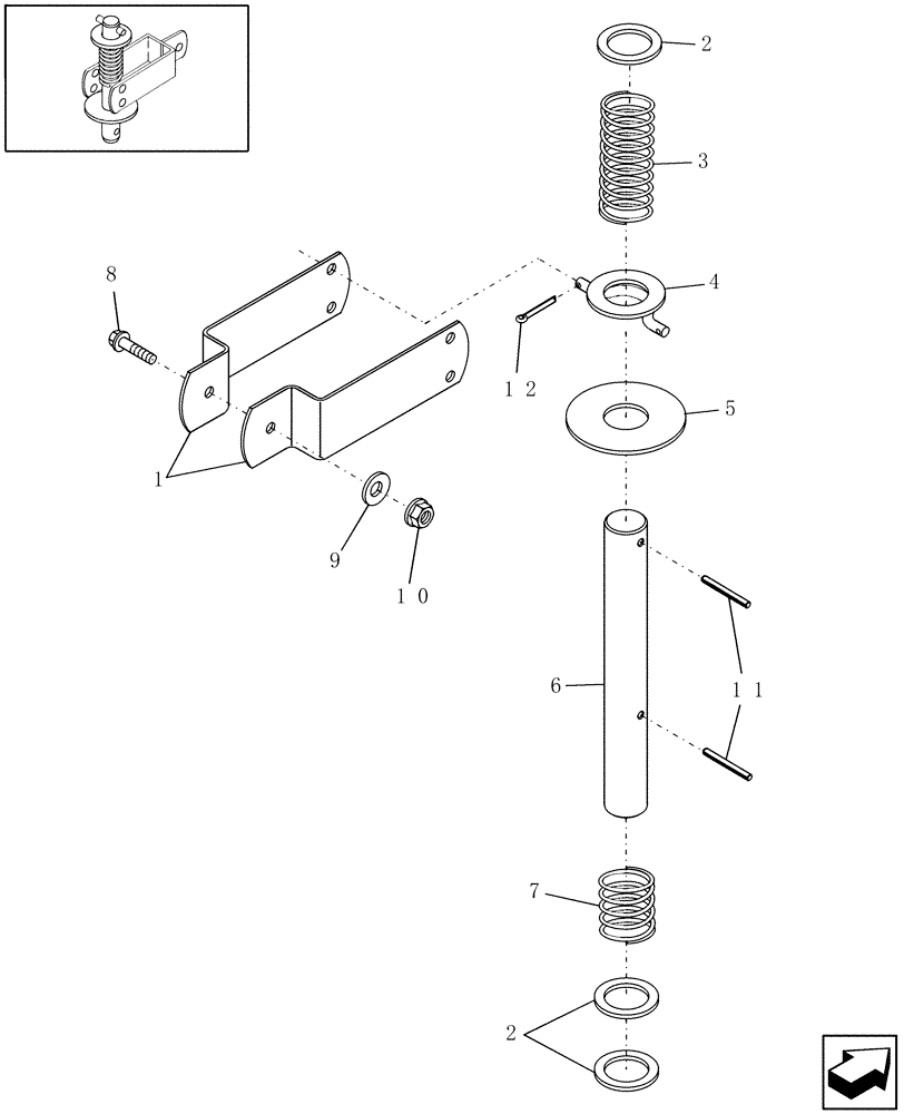 Схема запчастей Case IH DC162F - (12.06) - LATCH COMPONENTS (12) - MAIN FRAME