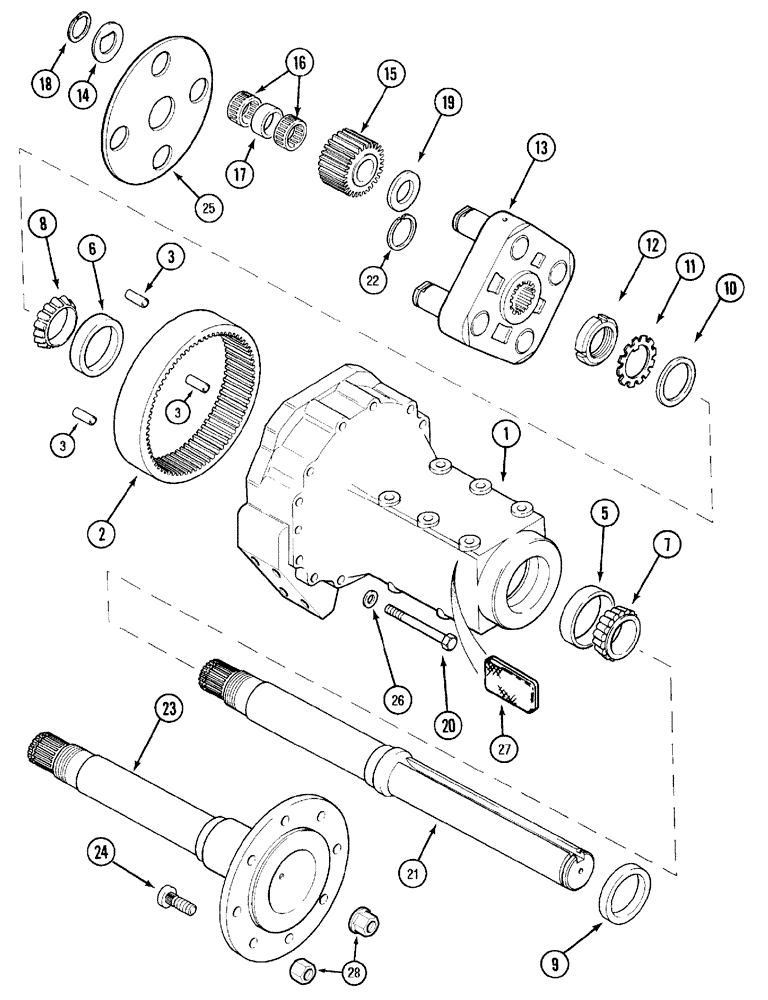 Схема запчастей Case IH MX100 - (06-12) - REAR AXLE (06) - POWER TRAIN