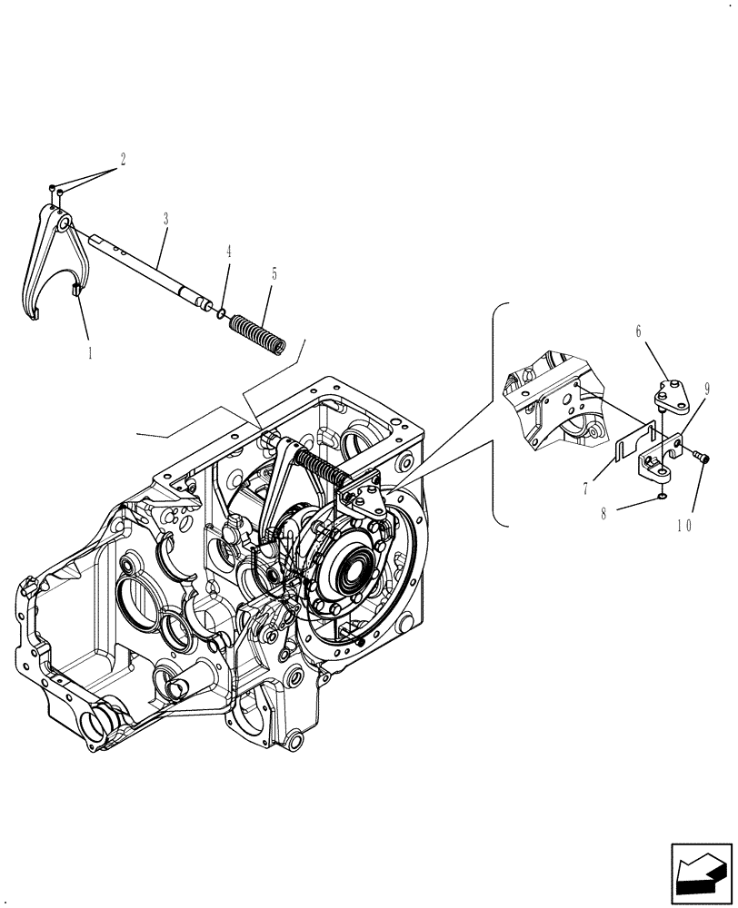 Схема запчастей Case IH FARMALL 40 - (03.20) - DIFFERENTIAL LOCK (03) - TRANSMISSION