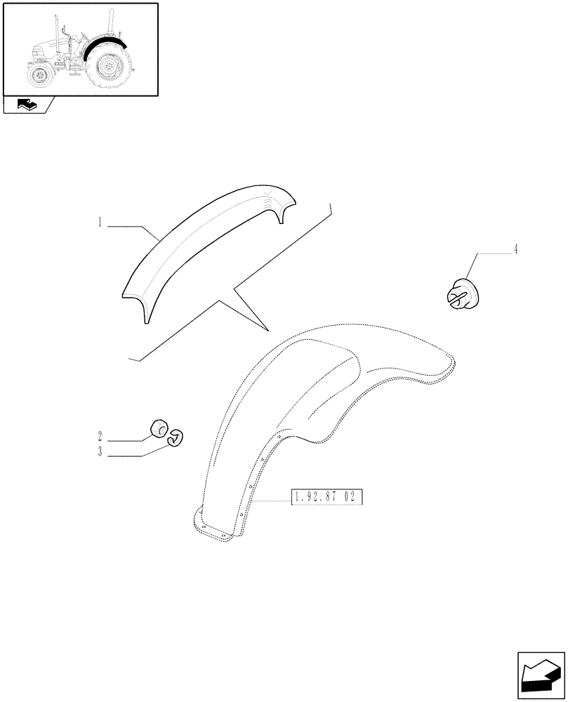 Схема запчастей Case IH FARMALL 60 - (1.92.87/05) - NA PACKAGE - MUDGUARDS SIDE SHIELD - L/CAB (VAR.330007) (10) - OPERATORS PLATFORM/CAB